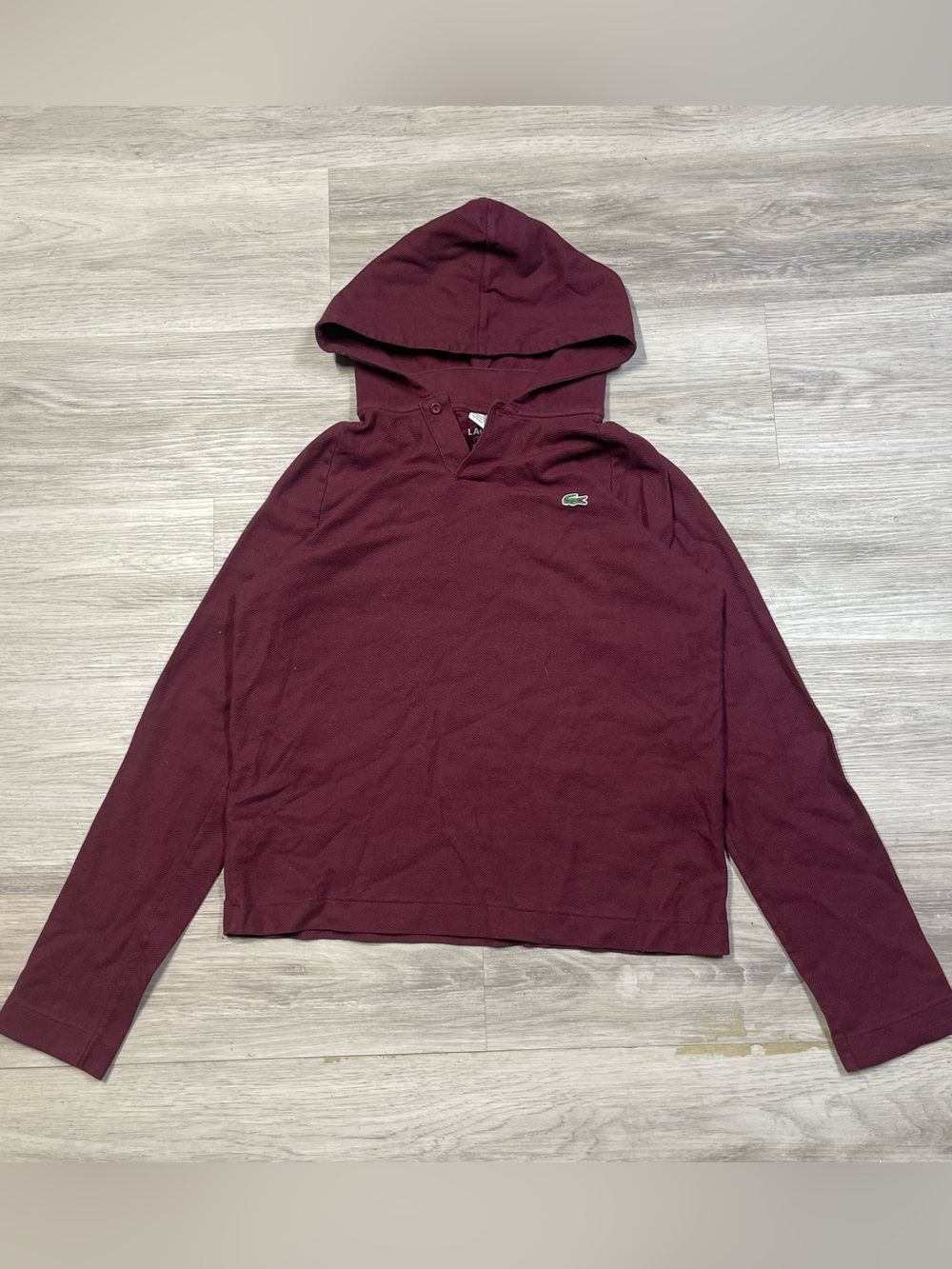 Lacoste Burgundy Hoodie